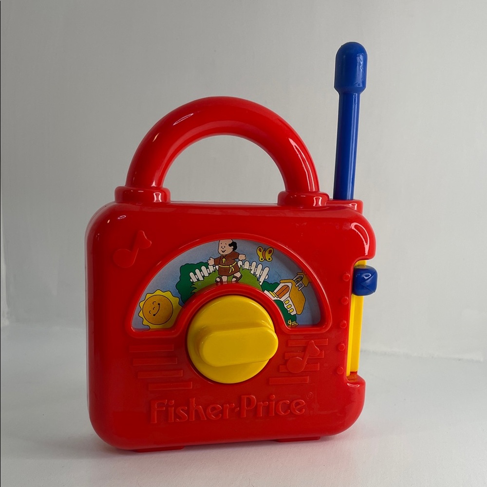 Vntg 1992 Fisher-Price Windup Radio Music Box Toy Frere Jacques Are You Sleeping